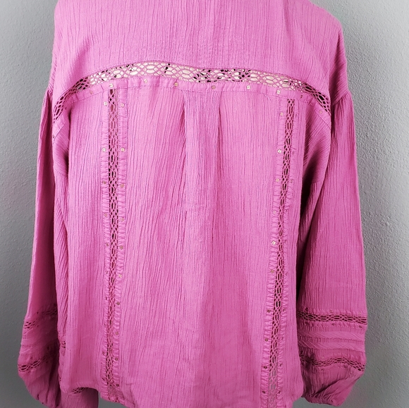 Free people long sleeve top with buttons - Picture 2 of 9